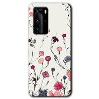 Huawei P40 Pro Kılıf HD Desen Baskılı Arka Kapak - Mat Çiçek