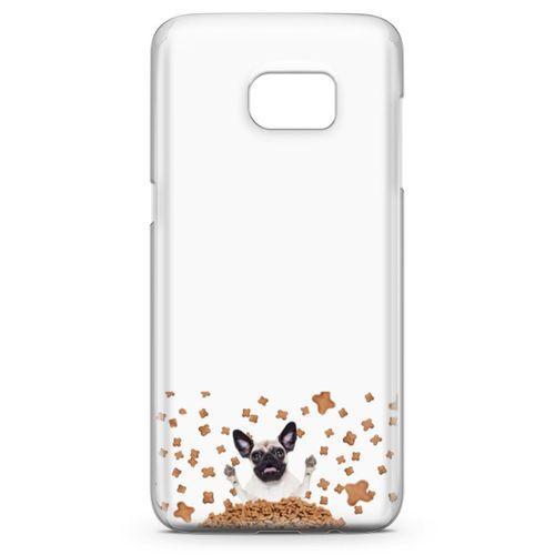 Samsung Galaxy S7 Edge Kılıf Köpek Maması Pug Arka Kapak Koruma Desenli Full Koruyucu