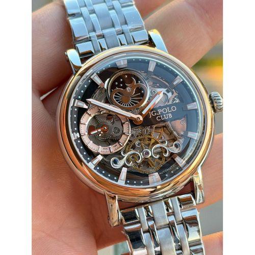 JG.Polo Club Otomatik Mekanizma İtalyan Tasarım Bileklik 5Atm Suya Dayanıklı Erkek Kol Saati 02014.3