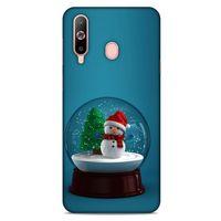 Samsung Galaxy A60 Kılıf Snowix (12) Koruyucu Silikon Yeşil Beyaz
