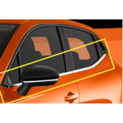 Renault Uyumlu Clio 5 2019- Cam Çıtası Paslanmaz Çelik 4 Parça