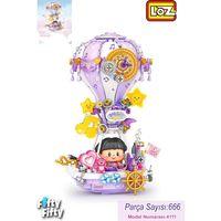 LZ4111 LOZ  MOR HAVA BALONU  BLOCK OYUNCAK 666 PARÇA