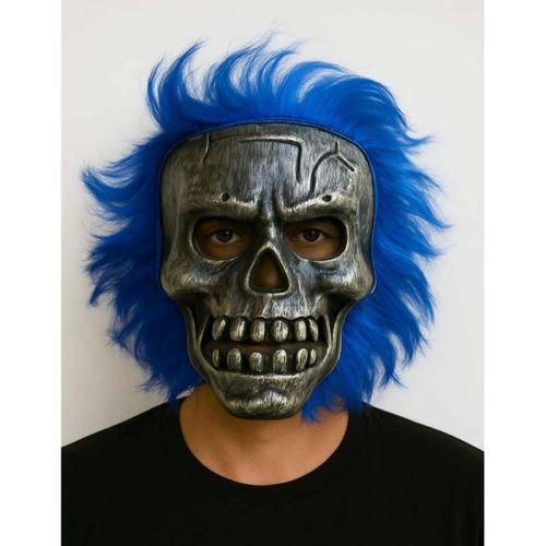 Eğitici Oyuncak Wild Skull - Gümüş Kafatası Mavi Saçlı İskelet Maske