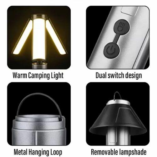 Teleskopik Şarj Edilebilir Çadır Kamp Işığı