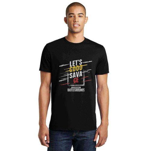 Pubg Savage Baskılı Siyah Erkek Tshirt