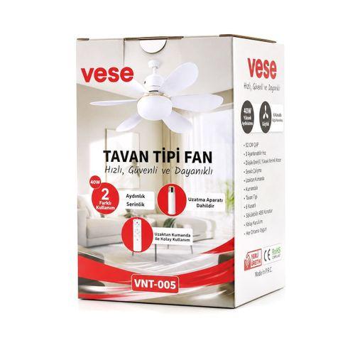 6 Kanatlı Kumandalı 2in1 Tavan Vantilatör Avize 40W