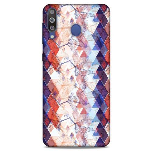 Samsung Galaxy M30 Kılıf Pastel Renkler (3) Kapak Kırmızı Lacivert