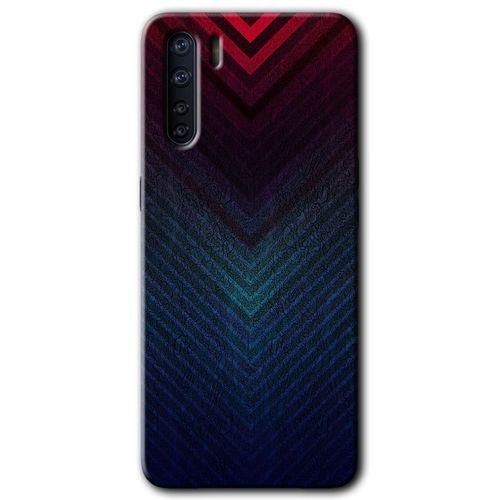 MRCİLETİSİM Oppo A91 Kılıf Kapak - Abstract 4 +Hayalet Ekran Yandan Gözükmez