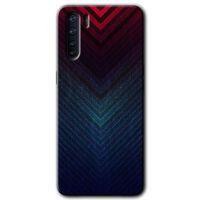 MRCİLETİSİM Oppo A91 Kılıf Kapak - Abstract 4 +Hayalet Ekran Yandan Gözükmez