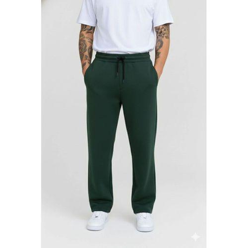 Erkek Üç Iplik Kışlık Pamuklu Ovarsize Bağcıklı Düz Paça Cepli Eşofman Altı Spor Rahat Model - Haki