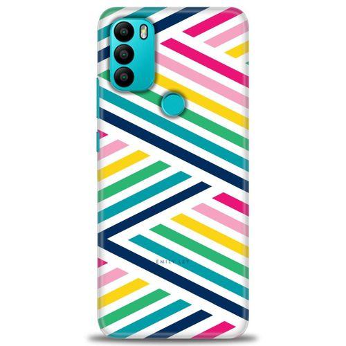 General Mobile GM 21 Plus Kılıf HD Baskılı Kılıf - Renkli Çubuklar + Tam Ekran Koruyucu