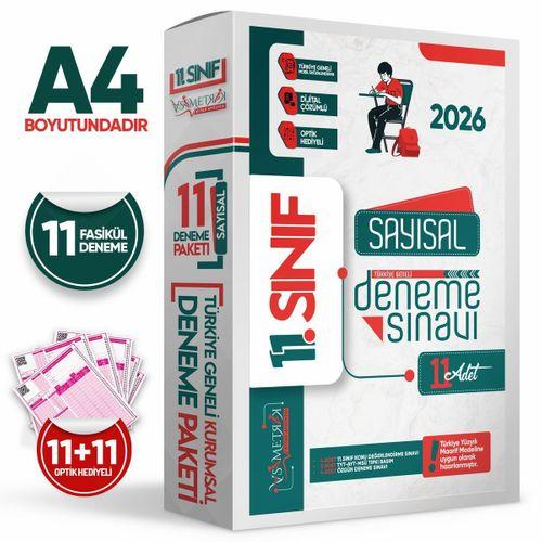 2026 11 Sınıf SAYISAL Bölüm Türkiye Geneli Değerlendirmeli Dijital Çözümlü 11li PAKET DENEME SETİ