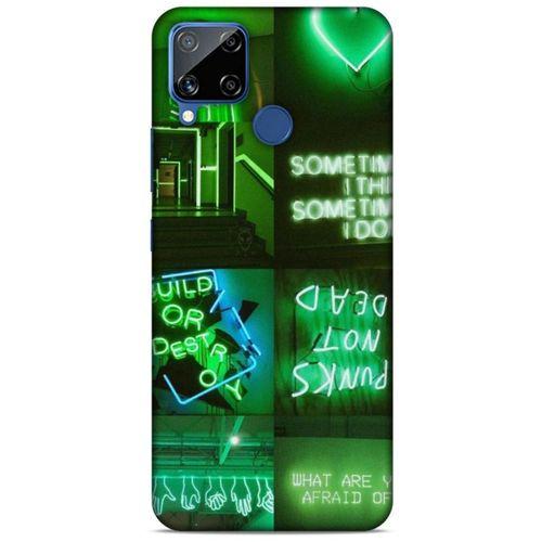 Realme C15 Uyumlu Kılıf Yeşil Delisi (34) Slim Armor Kılıf Pastel yeşil