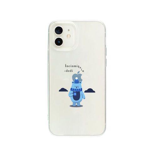 iPhone 12 İncinmişsin Dedi Desenli Premium Şeffaf Silikon Kılıf