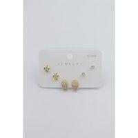 Çoklu Set Küpe - Altın