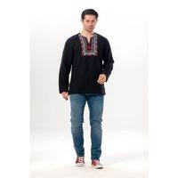 Uzun Kol Şile Bezi Bisiklet Yaka Bahriyeli Erkek Yazlık T-shirt Siyah 3003