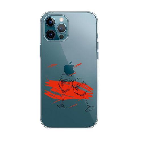 iPhone 12 Pro Max Spilled Wine Premium Şeffaf Silikon Kılıf