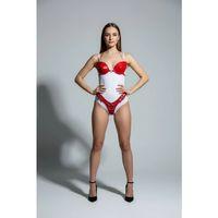 Kırmızı Harness Takım Parlak Deri Zincir Detaylı Badi - Brf1223