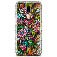 Samsung Galaxy J6 Plus Kılıf Spring Doodle Arka Kapak Koruma Desenli Full Koruyucu