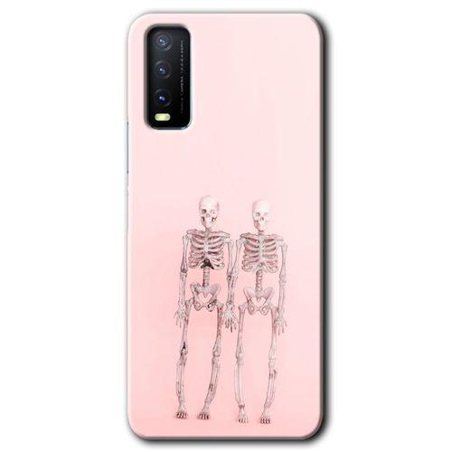 Potkal Hediye Fabrikası Vivo Y20s Kılıf HD Desen Baskılı Arka Kapak - Yaşayan Çift