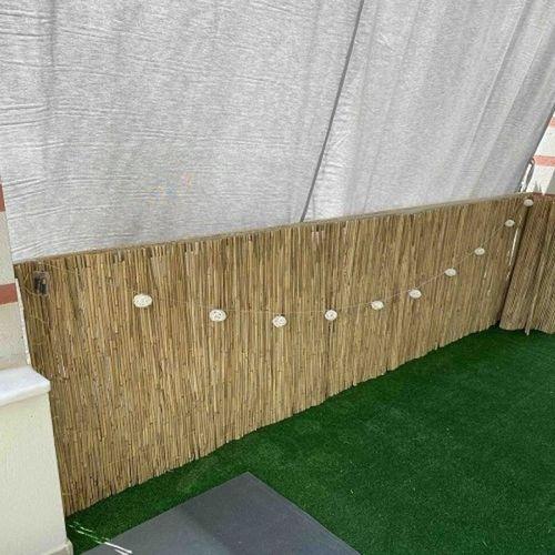 özgazi 70 Cm X 3 Metre Doğal Kamış Hasır Bahçe Çiti Balkon Çiti