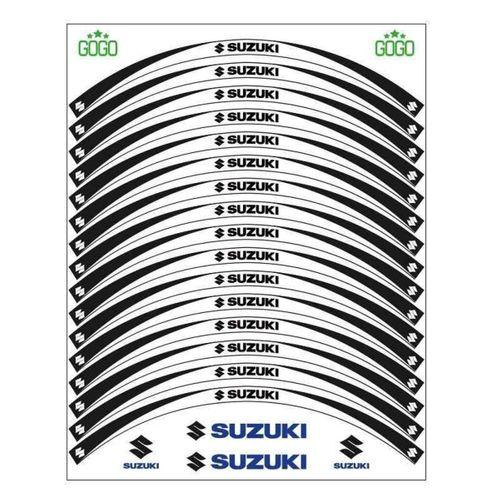 SEVGENT Siyah Beyaz Suzukı Uyumlu Reflektörlü 1 Set Jant Şeridi