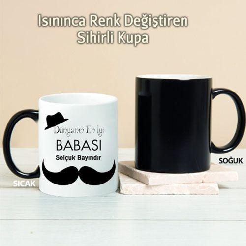 Dünyanın En İyi Babası Kişiye Özel Sihirli Kupa Pi30