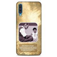 Samsung Galaxy A30s Kılıf Atatürk (2) Kabı Gold