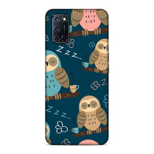 Oppo A92 Kılıf Uykucu Baykuslar Arka Kapak Silikon Koruma Full Koruyucu