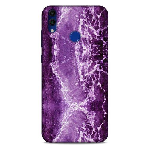 Mermer Desenli (18) Tema Telefon Kılıfları Mor Huawei Honor 8C Kılıf