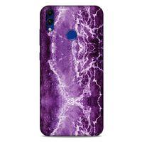 Mermer Desenli (18) Tema Telefon Kılıfları Mor Huawei Honor 8C Kılıf