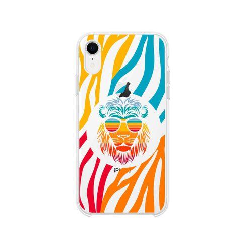 iPhone Xr Color Leon Tasarımlı Premium Şeffaf Silikon Kılıf