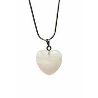 Pembe Kuvars Doğal Taşı Zincirli El Yapımı Kolye Uç: 2 cm Zincir: 20 cm Kutulu