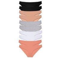 10 Adet Süper Eko Set Likralı Kadın Slip Külot Siyah Ten Gri Beyaz Pudra