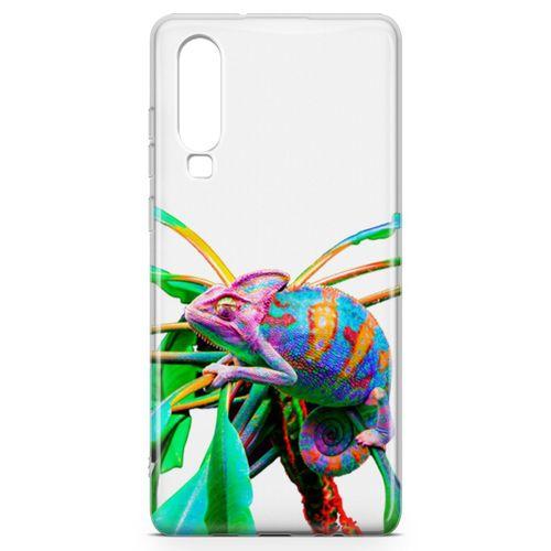 Huawei P30 Kılıf İguana Arka Kapak Koruma Desenli Full Koruyucu