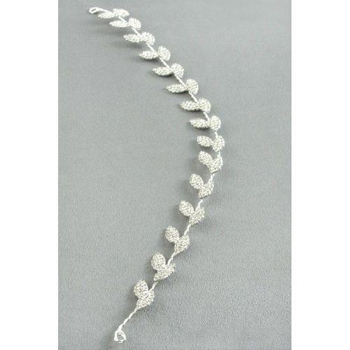 Yaprak Taşlı Saç Aksesuarı