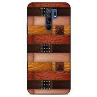 Xiaomi Redmi 9 Kılıf Patchwork (33) Hybrid Kılıf Kahve Toz Pembe