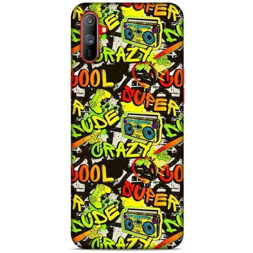Graffitix (28) Desenli Silikon Kapak Oppo Realme C3 Kılıf