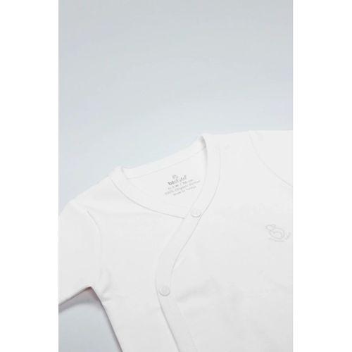 Bistyle Organik Natural Basic Style Kruvaze Yarım Kol Body Bs17101 Beyaz