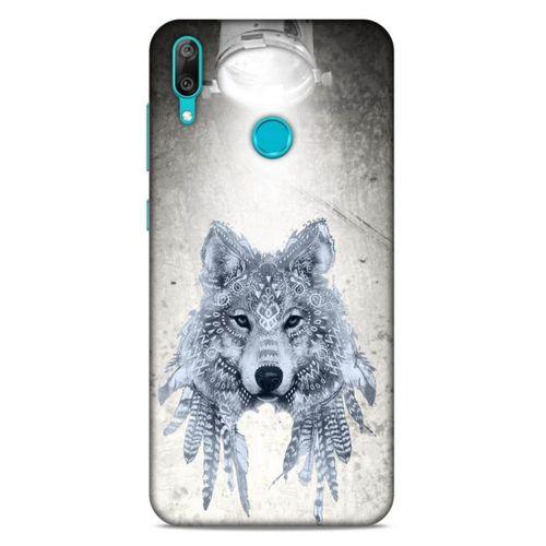 Lopard Huawei Y7 2019 Uyumlu Kılıf Tattoo's (48) Bumper Kılıf Kızılderili Kurt