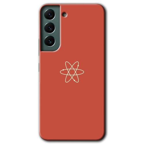 Galaxy S22 Kılıf HD Desen Baskılı Arka Kapak - Atom + Kırılmaz Cam