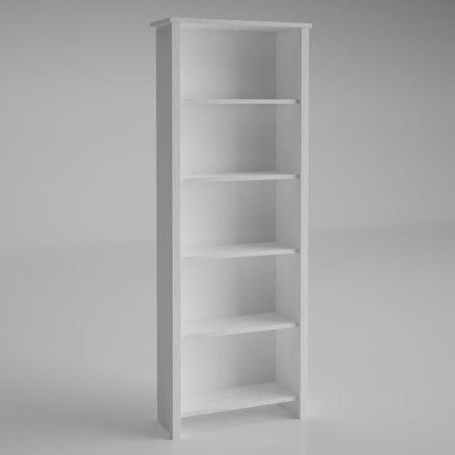 Venezia Premium Ahşap Ayaklı 5 Raflı Kitaplık - Wood Beyaz