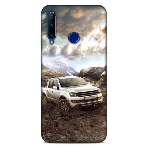 Lopard Huawei Y6P Uyumlu Kılıf PickUpX (38) Neo Hybrid Kılıf Gri Amarok