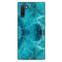 Mermer Desenli (13) Tema Silikon Kap Turkuaz Samsung Galaxy Note 10 Kılıf