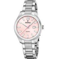 Festina F20737/2 Classics Quartz Çelik Gri Pembe Kadran 34 mm Kadın Kol Saati