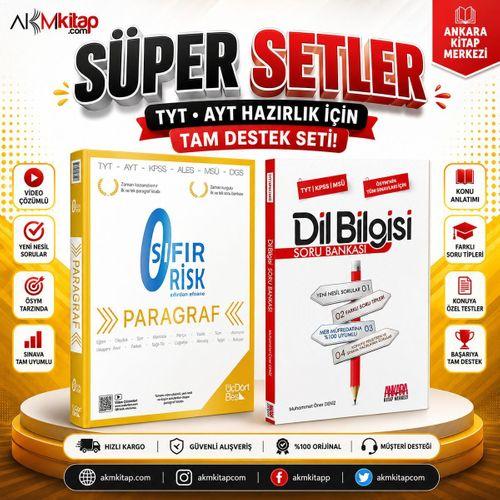 ÜçDörtBeş Yayınları Paragraf Sıfır Risk ve AKM Dil Bilgisi Soru Bankası Seti 2 Kitap