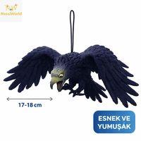 Asılabilir Lateks Kartal Dekor Süsü Siyah 17-18 cm