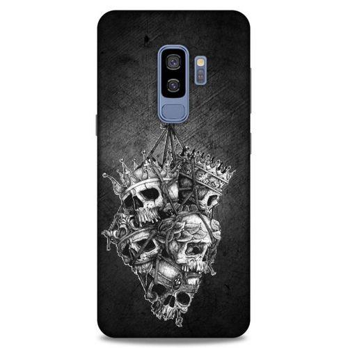 Lopard Samsung Galaxy S9 Plus Uyumlu Kılıf Tattoo's (47) Crystal Flex Kılıf Kafatasları