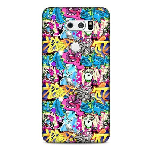 Graffitix (7) Desenli Silikon Kapak LG K50S Kılıf