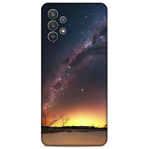 Lopard Samsung Galaxy A32 Uyumlu Kılıf Gece'S (30) Silicone Case Sarı Lacivert